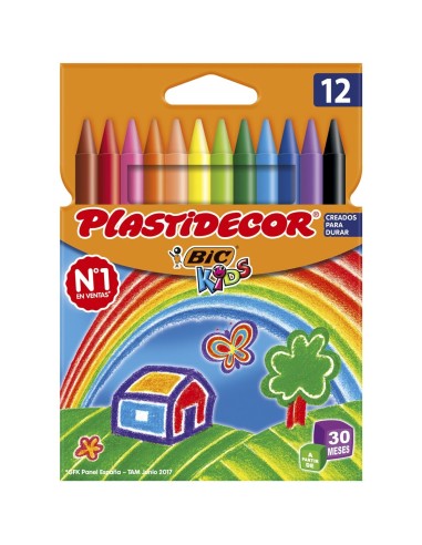 PLASTIDECORS BIC KIDS 12 COLORES