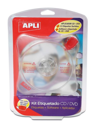 KIT CENTRADOR ETIQUETAS PARA CD/DVD+SOFTWARE ***LIQUIDACIÓN