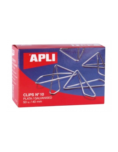 CLIPS MARIPOSA PLATA Nº10 40MM 50UT