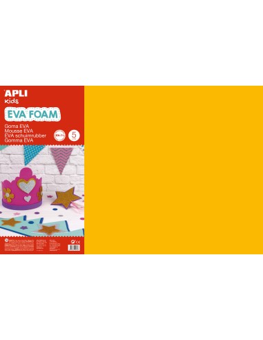 GOMA EVA 40x60x2MM NARANJA APLI KIDS