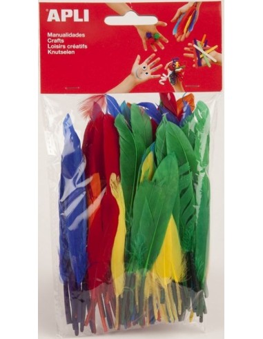 PLUMAS COLORES SURTIDAS BLISTER 100UD