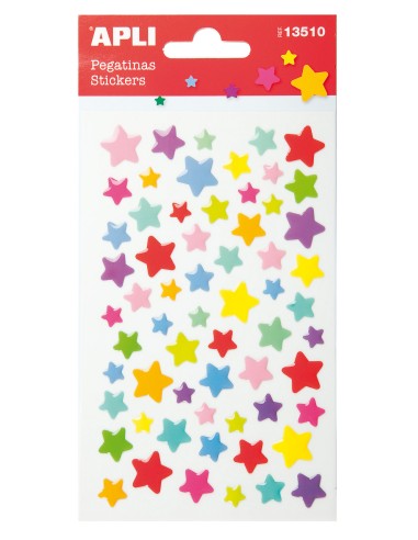 BLISTER STICKERS ESTRELLAS COLORES 1H APLI