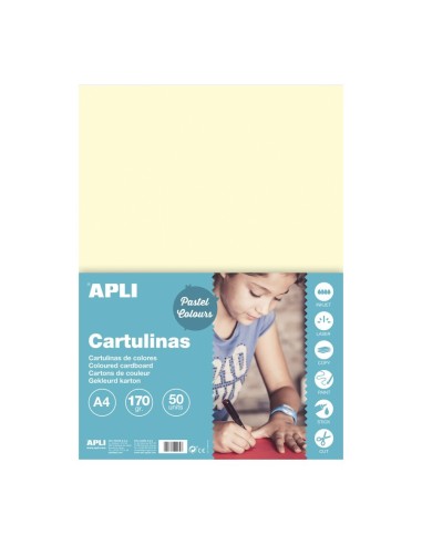 CARTULINA A4 180GR MARFIL APLI