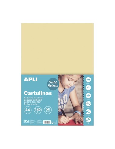 CARTULINA APLI A4 170GR COLOR CREMA