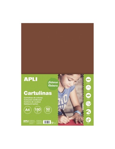 CARTULINA DIN A4 170GR MARRON APLI