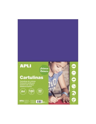 CARTULINA A4 170GR MORADO APLI