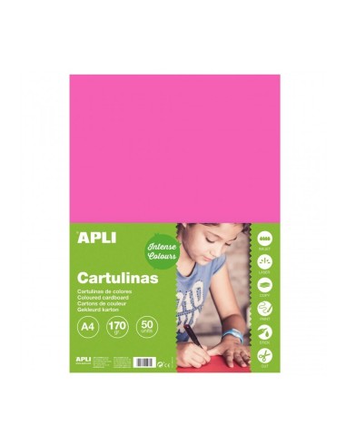 CARTULINA DIN A4 170GR FUCSIA APLI