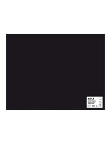 CARTULINA 50x65 APLI NEGRA 180GR. PREU UNITARI