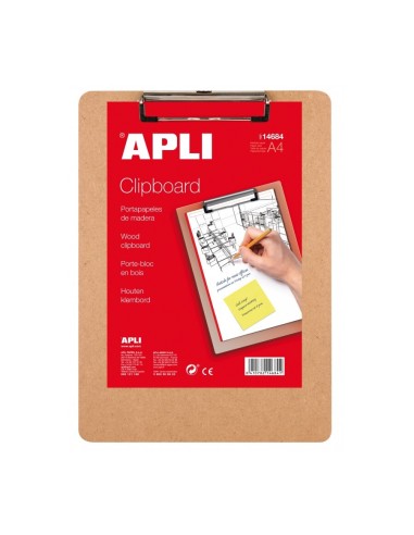 CLIPBOARD MADERA A4 PORTADOCUMENTOS. APLI