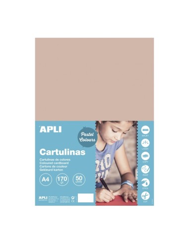 CARTULINA DIN A4 170GR SALMON APLI