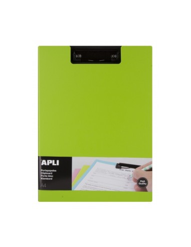 CARPETA CLIPBOARD PP FOAM CON SOLAPA VERDE A4. APLI