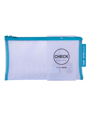 ZIPPER BAG NYLON 230x130 CHECK COLORES SURTIDOS. APLI