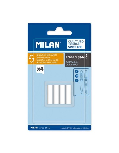 RECAMBIO GOMAS PORTAMINAS CAPSULE MILAN BLISTER 4UD