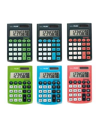 CALCULADORA POCKET 8 DÍGITOS DUAL MILAN