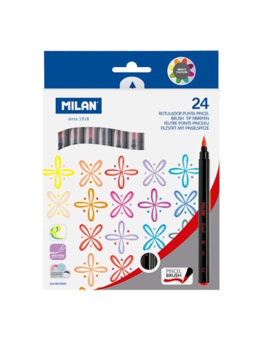 ROTULADORES BRUSH MILAN 24 COLORES