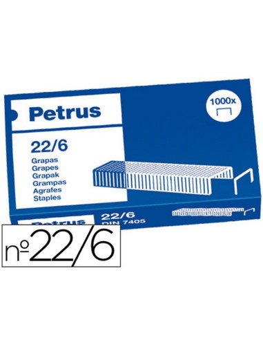 GRAPAS 22/6 COBREADA PETRUS. CAJA DE 1000UD