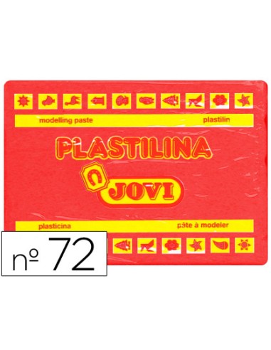 PASTILLA PLASTILINA JOVI Nº.72 ROJA 350G