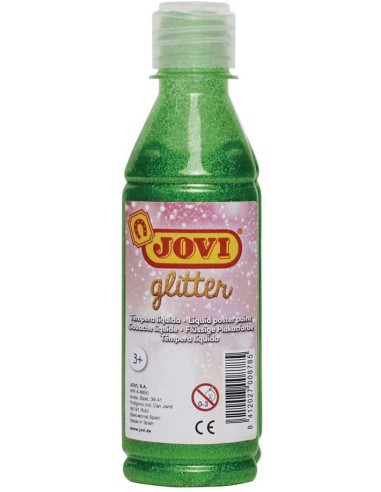 TEMPERA GLITTER VERDE 250ML JOVI **PRECIO LIQUIDACIÓN