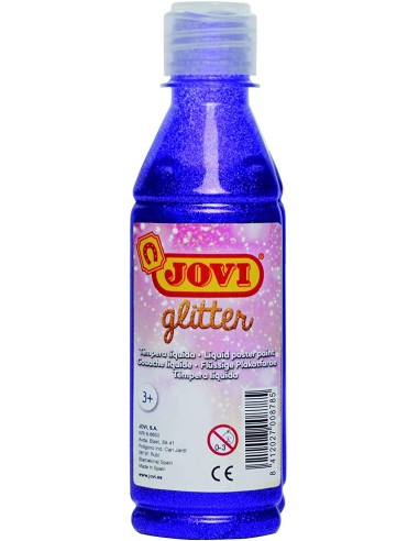 TEMPERA GLITTER AZUL 250ML JOVI ** PRECIO LIQUIDACIÓN