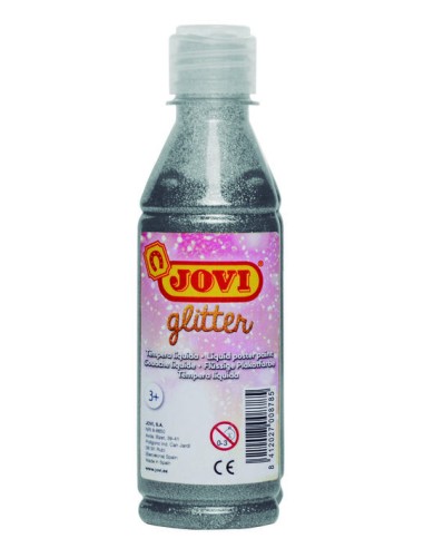 TÉMPERA GLITTER PLATA 250ML JOVI **PRECIO LIQUIDACIÓN