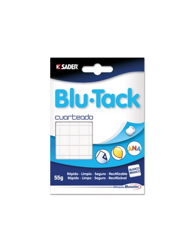 BLU-TACK BOSTIK BLANCO CUADRICULADO 55GR