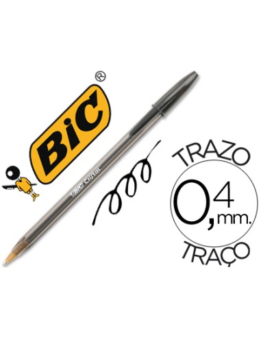 BOLÍGRAFO BIC CRISTAL NEGRO.