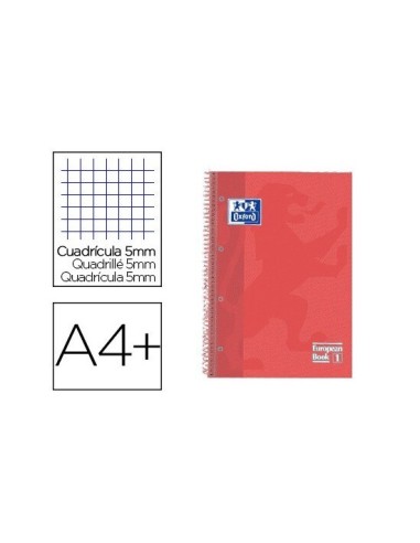 CUADERNO OXFORD EBK1 A4+ 80H 90GR 5x5 CORAL **LIQUIDACIÓN**