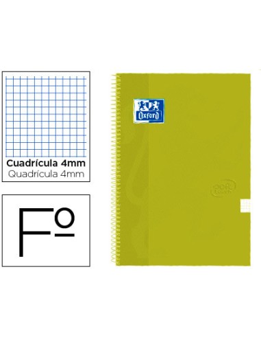 CUADERNO OXFORD 80H 90GR 4x4 LIMA SOFT TOUCH