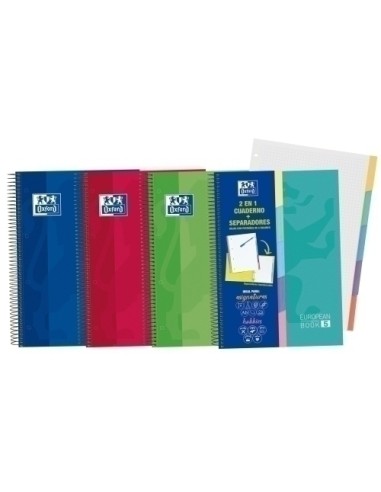 LIBRETA OXFORD MICROPERFORADA CON SEPARADORES A4+ 100H