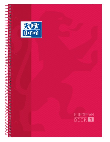 CUADERNO OXFORD EBOOK1 80H A4 ROJO TE 5X5