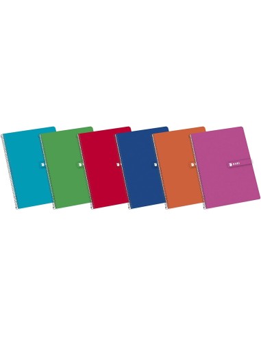 CUADERNO ESPIRAL ENRI CUARTILLA CUADRICULA 4x4 80H 60G