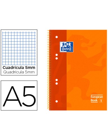 CUADERNO A5 MICROPERFORADO OXFORD EUROPEANBOOK 5x5