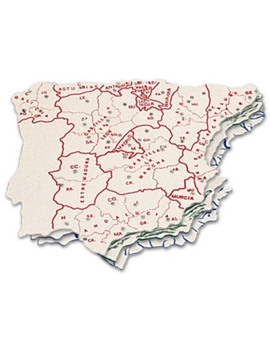 PLANTILLA LIDERPAPEL MAPA ESPAÑA PLÁSTICO 15x12'5cm.3UT.