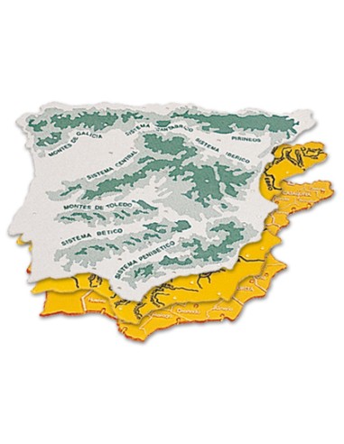 PLANTILLA LIDERPAPEL MAPA ESPAÑA PLÁSTICO 22x18cm.