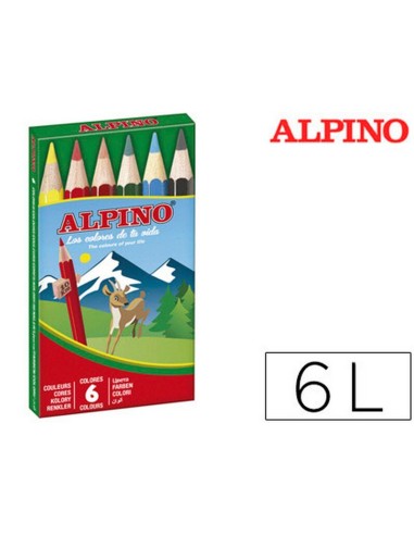 CAJA DE 6 COLORES ALPINO CORTOS 651.