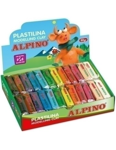 PLASTILINA PASTILLA 50GR ALPINO COLORES