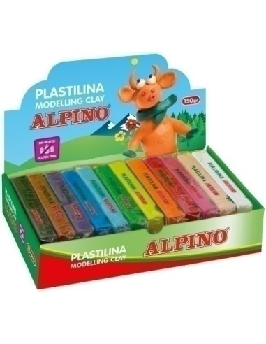 PASTILLA PLASTILINA ALPINO STARDARD 150GR COLORES SURTIDOS