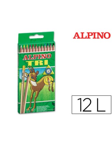 LÁPCES DE COLORES ALPINO TRI ESTUCHE DE 12 SURTIDOS.