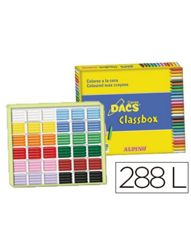 LÁPICES DE CERA DACS CAJA DE 288 UNIDADES. 12 COLORES