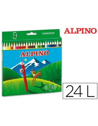 LAPICES DE COLORES ALPINO 658 PAQUETE DE 24UD