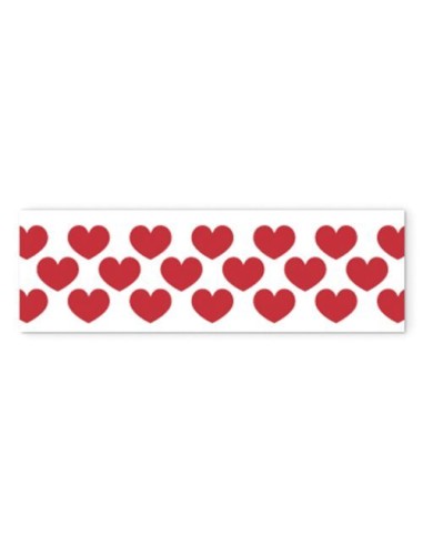 WASHI TAPE 15MMx10MT CORAZONES ROJOS