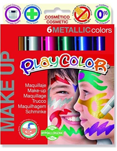 MAQUILLAJE PLAYCOLOR METALICO MAKE UP 6UD