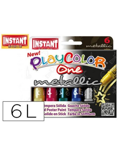 TEMPERA SOLIDA PLAYCOLOR METALLIC ONE P6 ***LIQUIDACIÓN