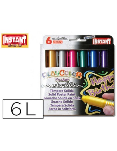 TEMPERA SOLIDA PLAYCOLOR METALLIC POCKET P6 **LIQUIDACIÓN