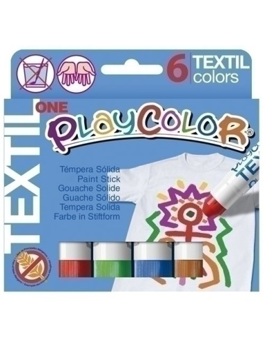 TEMPERA SOLIDA PLAYCOLOR TEXTIL ONE P6 ***PRECIO LIQUIDACIÓN