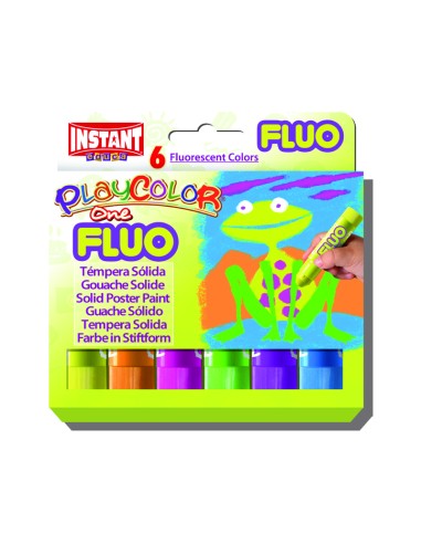 TEMPERA FLUOR PLAYCOLOR ONE 6UD ***PRECIO LIQUIDACIÓN