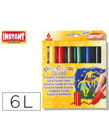 TEMPERA SOLIDA PLAYCOLOR POCKET BASIC 6UD **LIQUIDACIÓN