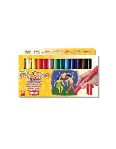 TEMPERA SOLIDA PLAYCOLOR POCKET BASIC 12UD **LIQUIDACIÓN