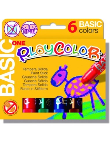 TEMPERA SOLIDA PLAYCOLOR ONE BASIC 6UD **PRECIO LIQUIDACIÓN