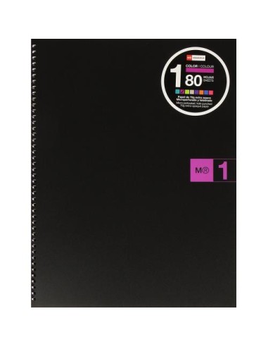 CUADERNO NOTEBOOK1 MIQUELRIUS 80H CUADRICULA 5x5 FÚCSIA